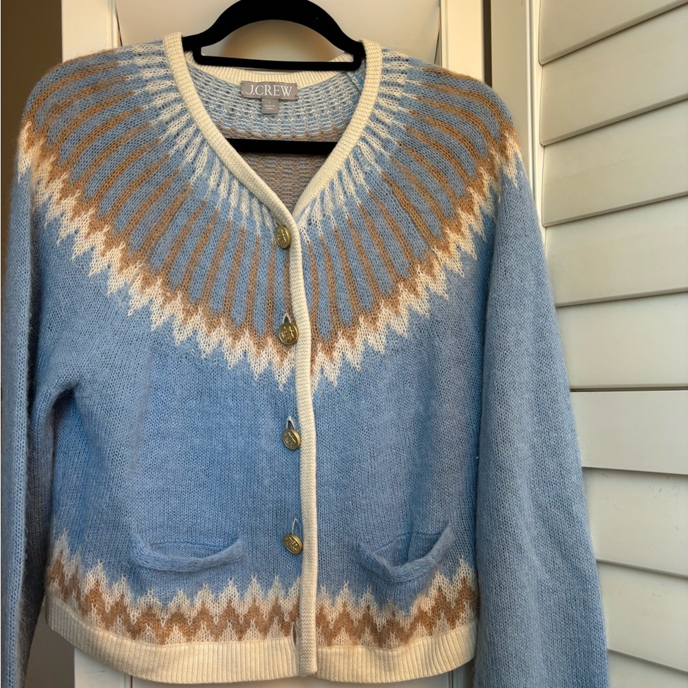 JCrew Alpaca Wool Cardigan with gold buttons - Size L